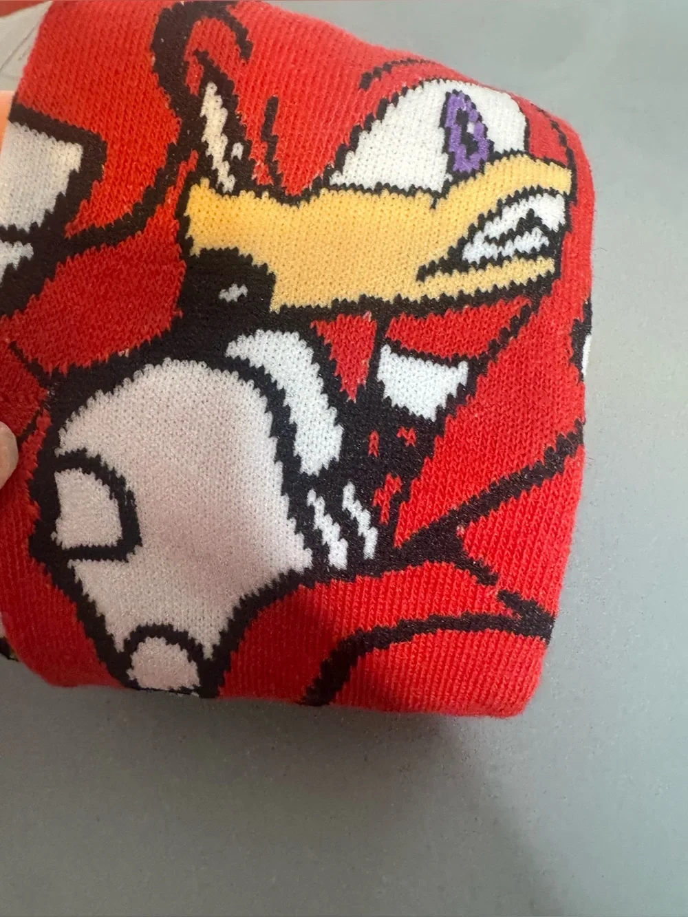 Sonic The Hedgehog Knuckles Red Crew Socks